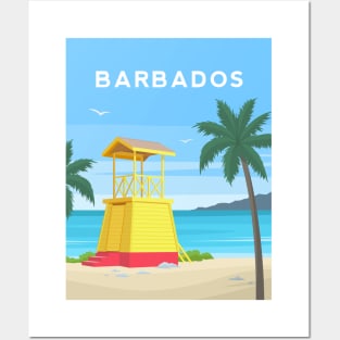 Barbados - Caribbean Lifeguard Hut Posters and Art